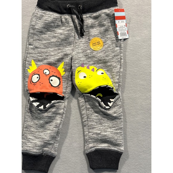 Cat & Jack Other - Cat & Jack Toddler Boys Gray Monster Knee Jogger Pants Space Dye 2T NWT
